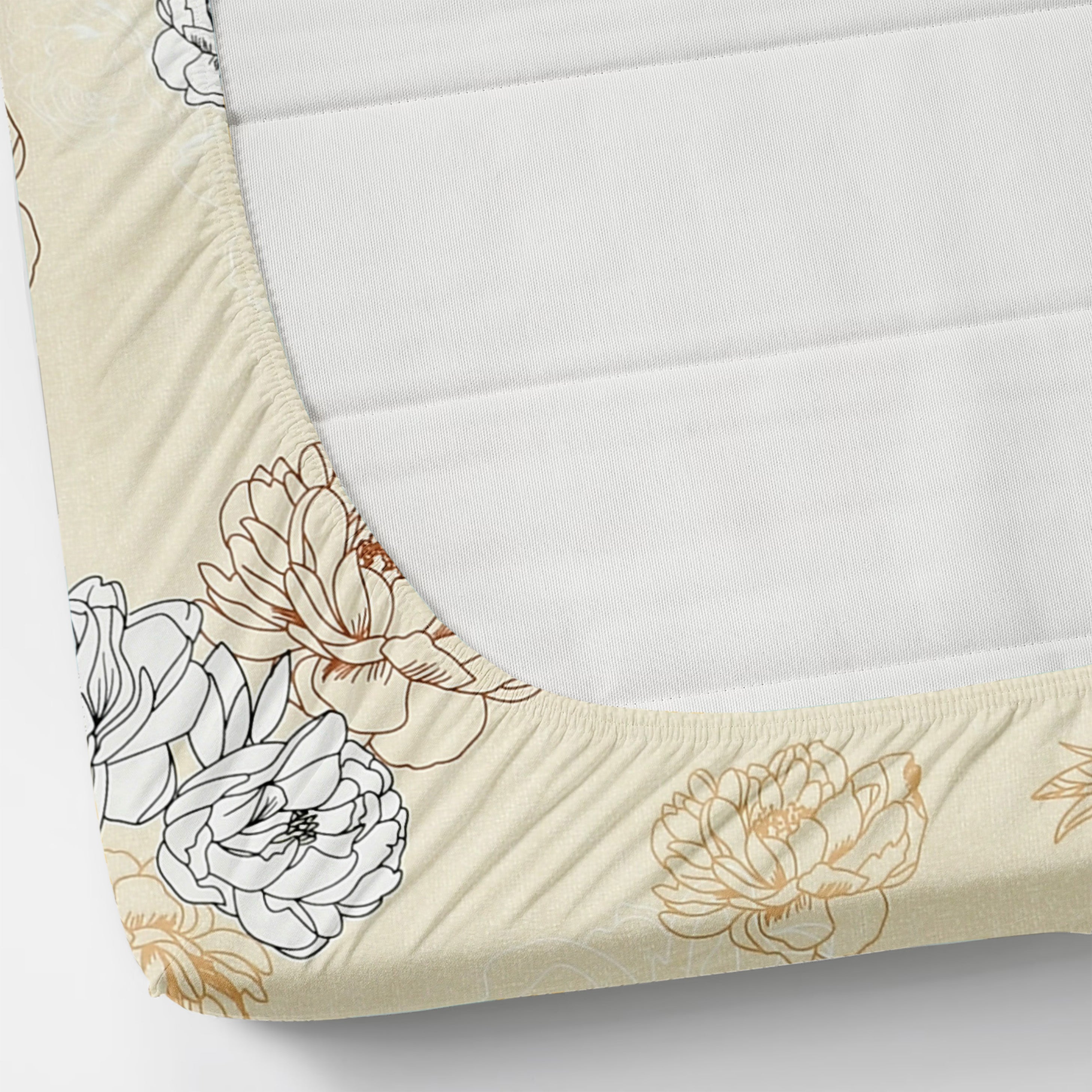 Furnofy 140 GSM Fitted  Double Bedsheet (78"x72" + 6" Pocket Size) with 2 Pillow Covers (18x27 inches)