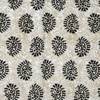 Furnofy 100% Cotton Traditional Jaipuri Print King Size Bedsheet (90x108 Inches) with 2 Matching Pillow Covers – Flat, Black Keri