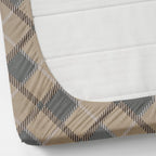 Furnofy Premium Fitted Double Bedsheet with 2 Pillow Covers (L-78" x B-72" + 6" Pocket) - Fitted, Brown & Black - Geometric