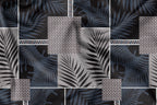 Furnofy 140 GSM Flat King Size Bedsheet (108 x 108 inches) with 2 Pillow Covers (18 x 27 inches) - Black - Floral