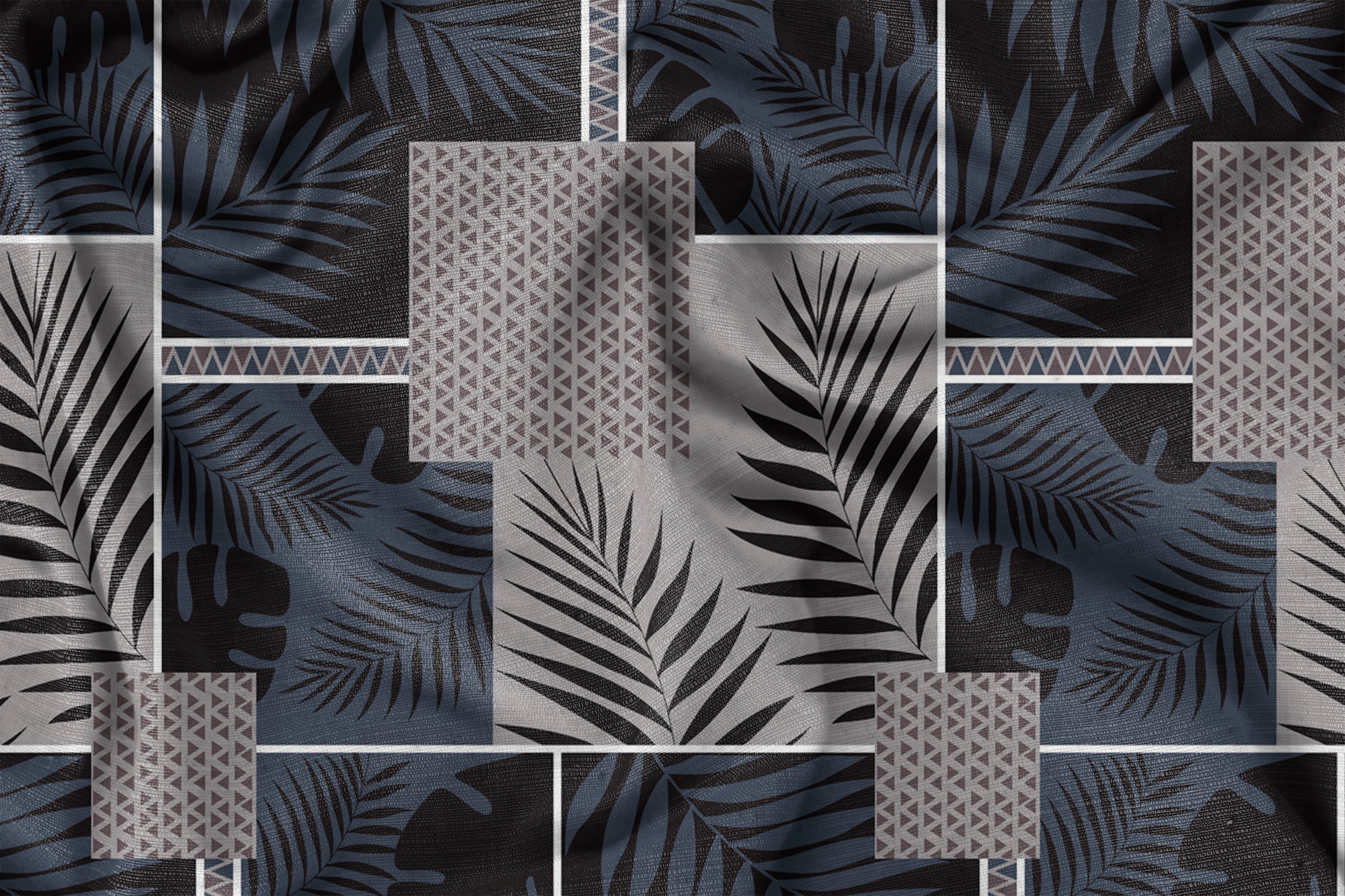 Furnofy 140 GSM Flat King Size Bedsheet (108 x 108 inches) with 2 Pillow Covers (18 x 27 inches) - Black - Floral