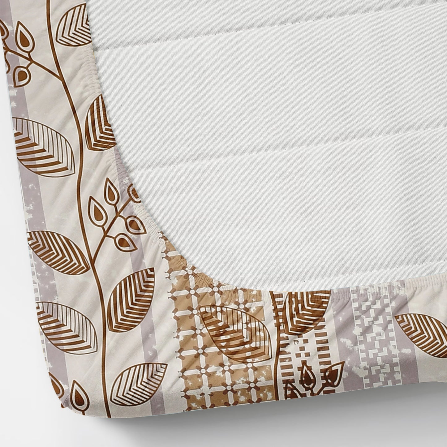 Furnofy 140 GSM Fitted  Double Bedsheet (78"x72" + 6" Pocket Size) with 2 Pillow Covers (18x27 inches)