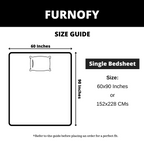 Furnofy 140 GSM Flat Single Bedsheet (60x90 inches) with 1 Pillow Cover (18x 27 inches) - Abstract Light And Dark Multicolors