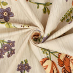 Furnofy 140 GSM Fitted Bedsheet (L-78 x B-72 + 6" Pocket) with 2 Pillow Covers - Fitted, Floral Print, Soft & Stretchable