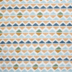 Furnofy 140 GSM Flat King Size Bedsheet (108 x 108 inches) with 2 Pillow Covers (18 x 27 inches) - All Around Wave Print- Multicolors