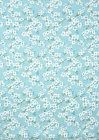Furnofy 140 GSM Flat Single Bedsheet (60x90 inches) with 1 Pillow Cover (18x 27 inches) - Abstract Sky Blue