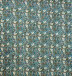 Furnofy Premium Fitted Double Bedsheet with 2 Pillow Covers (L-78" x B-72" + 6" Pocket) - Fitted, Green & Blue - Floral