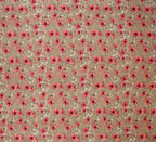 Furnofy Premium Printed Double Bedsheet (90x100 Inches) with 2 Pillow Covers (Flat, Floral) - Brown and Pink