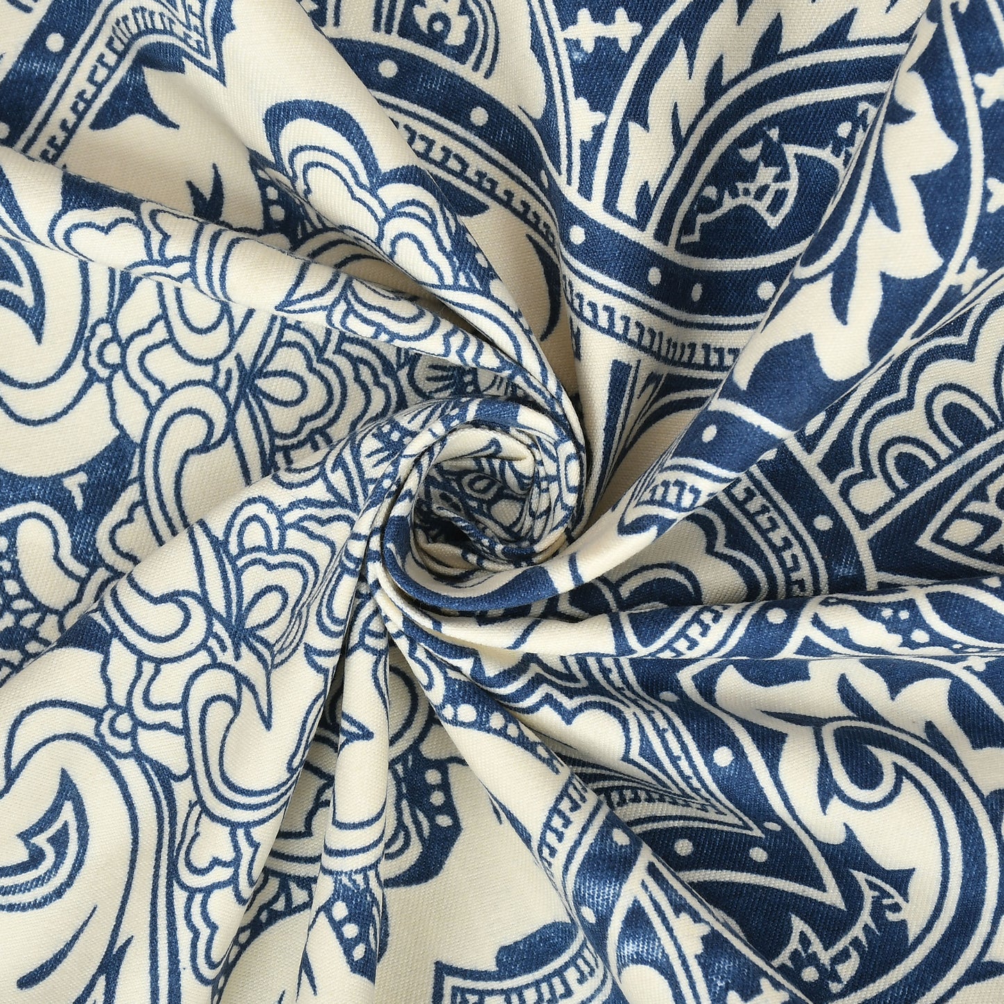 Furnofy 140 GSM Fitted  Double Bedsheet (78"x72" + 6" Pocket Size) with 2 Pillow Covers (18x27 inches) - Abstract Cream