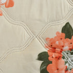 Furnofy 200 GSM Premium King Size Reversible Comforter/Quilt (220x224 cm) - Microfiber, Pack of 1, Floral Beige