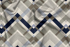 Furnofy Premium King Bedsheet with 2 Pillow Covers (108x108 Inches) - Flat, Grey & White, Wave Print