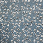 Furnofy 140 GSM Flat King Size Bedsheet (108 x 108 inches) with 2 Pillow Covers (18 x 27 inches) - Floral, Blue