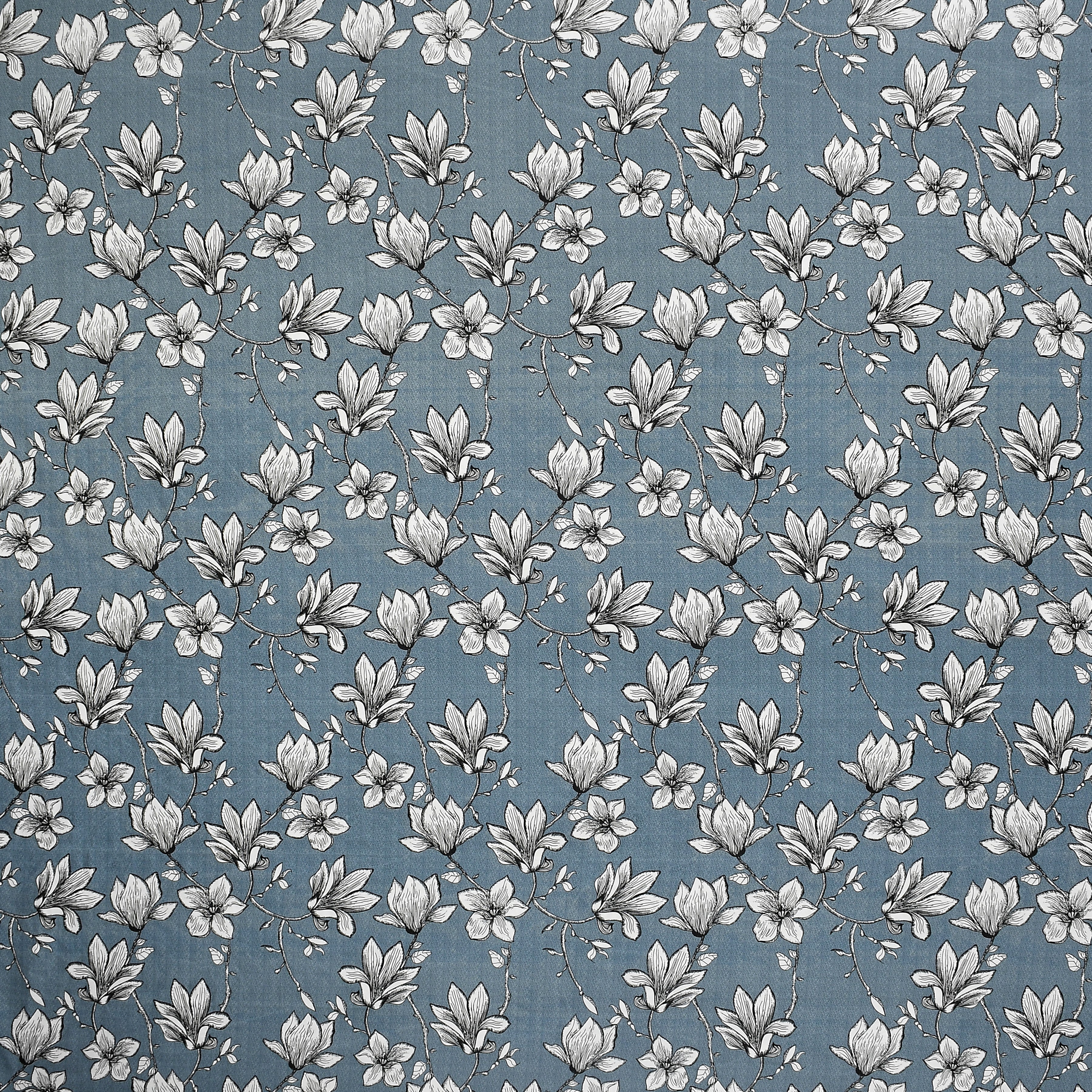 Furnofy 140 GSM Flat King Size Bedsheet (108 x 108 inches) with 2 Pillow Covers (18 x 27 inches) - Floral, Blue