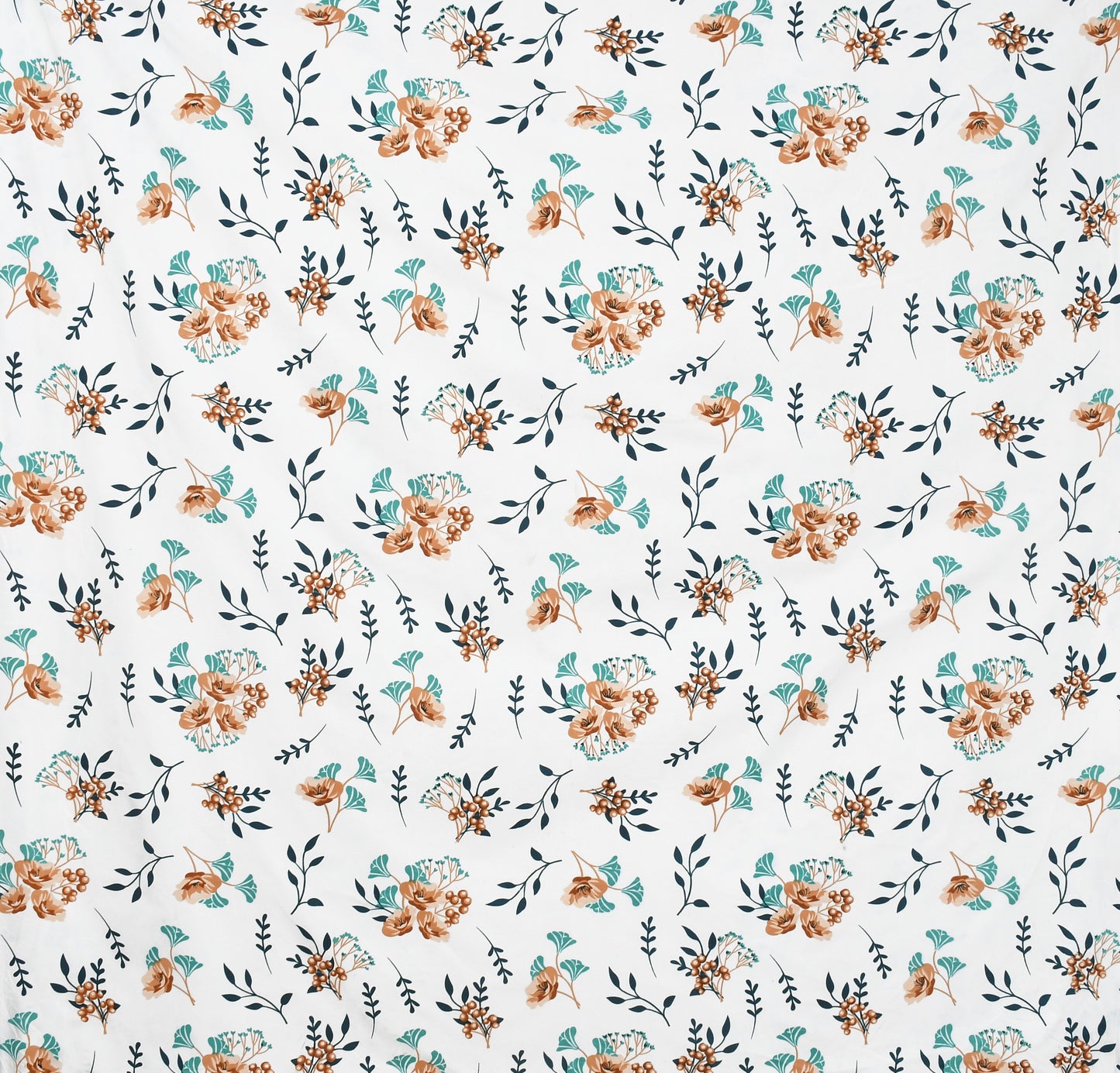 Furnofy 140 GSM Flat Double Bedsheet (90x100 inches) with 2 Pillow Covers (18x 27 inches) - Floral Multicolors