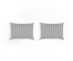 Furnofy Premium King Bedsheet with 2 Pillow Covers (108x108 Inches) - Satin Stripe, Gray