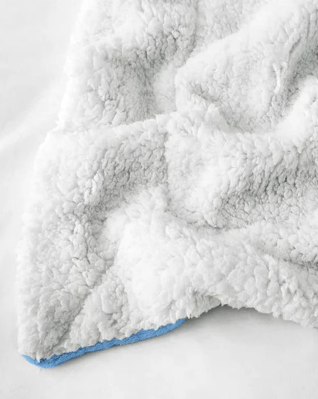 Furnofy Premium Soft Sherpa Warm Blankets (55x90 Inches) - Carolina Blue