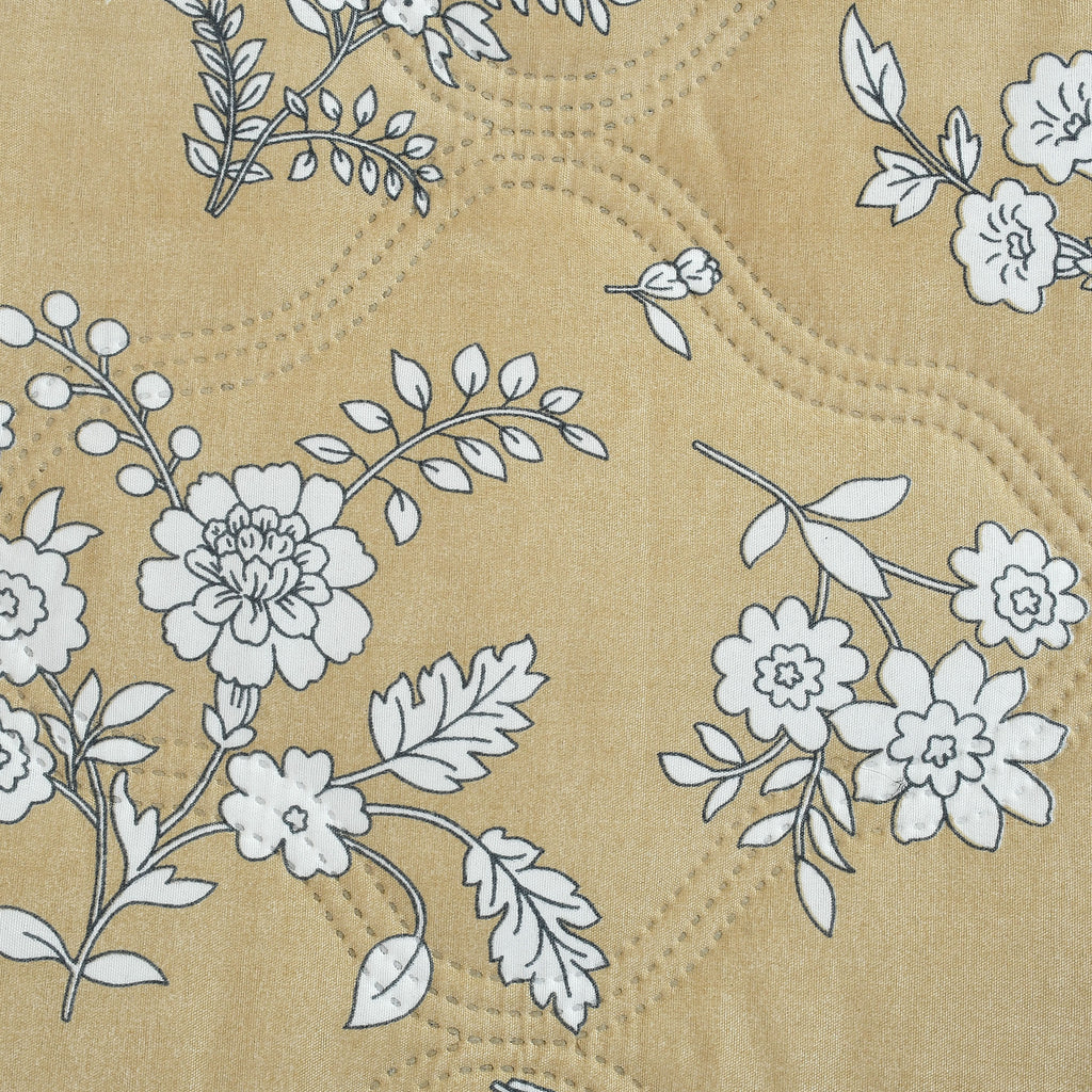 Furnofy 200 GSM Premium King Size Reversible Comforter/Quilt (220x224 cm) - Microfiber, Pack of 1, Floral Brown