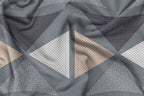 Furnofy Premium King Bedsheet with 2 Pillow Covers (108x108 Inches) - Flat, Multi Triangle, Geometric