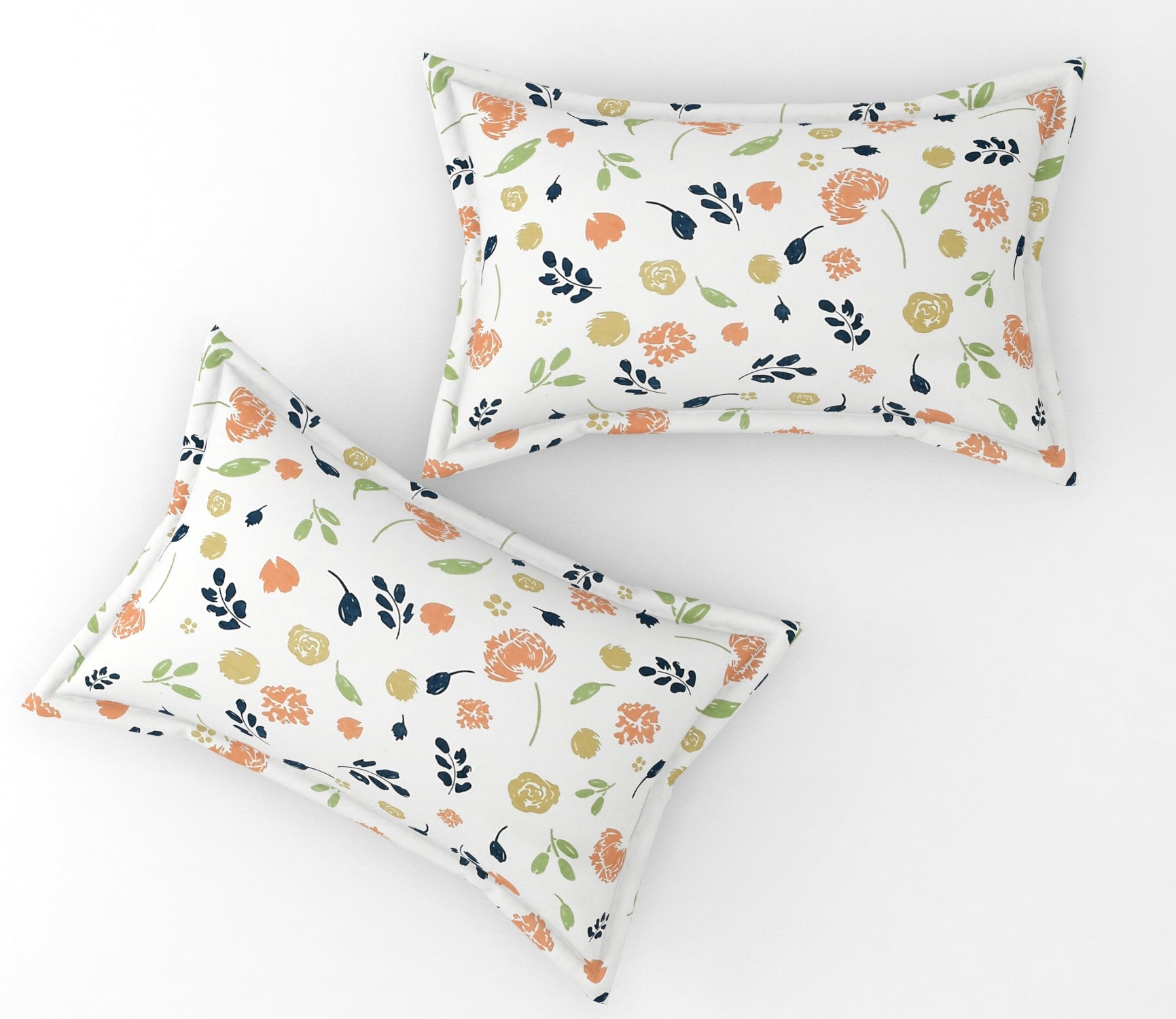 Furnofy 140 GSM Fitted  Double Bedsheet (78"x72" + 6" Pocket Size) with 2 Pillow Covers (18x27 inches)