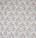 Furnofy Premium Printed Double Bedsheet (90x100 Inches) with 2 Pillow Covers (Flat, Floral) -  White