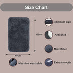 Furnofy Antiskid Lightweight Fluffy Doormats (Pack of 1, 40x60 CMs) - Dark Grey