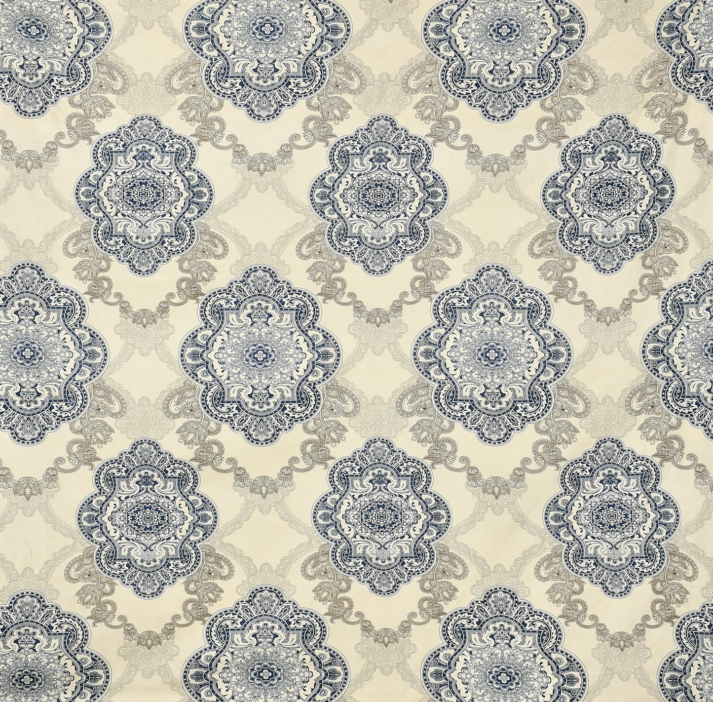 Furnofy 140 GSM Fitted  Double Bedsheet (78"x72" + 6" Pocket Size) with 2 Pillow Covers (18x27 inches) - Abstract Cream