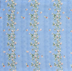 Furnofy 140 GSM Fitted King Size Bedsheet (78"x72" + 6" Pocket Size) with 2 Pillow Covers (18x27 inches) - Floral, Blue
