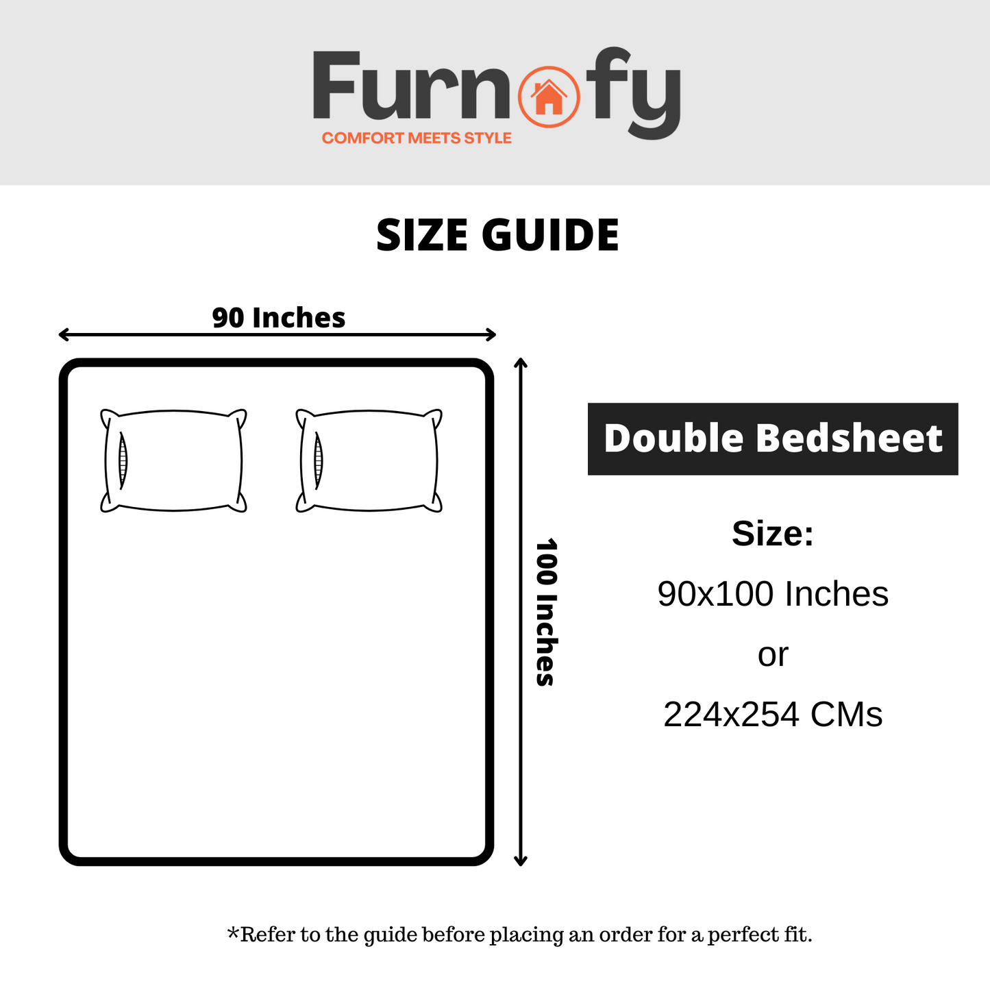 Furnofy 140 GSM Flat Double Bedsheet (90x100 inches) with 2 Pillow Covers (18x 27 inches) -  Floral Multicolors