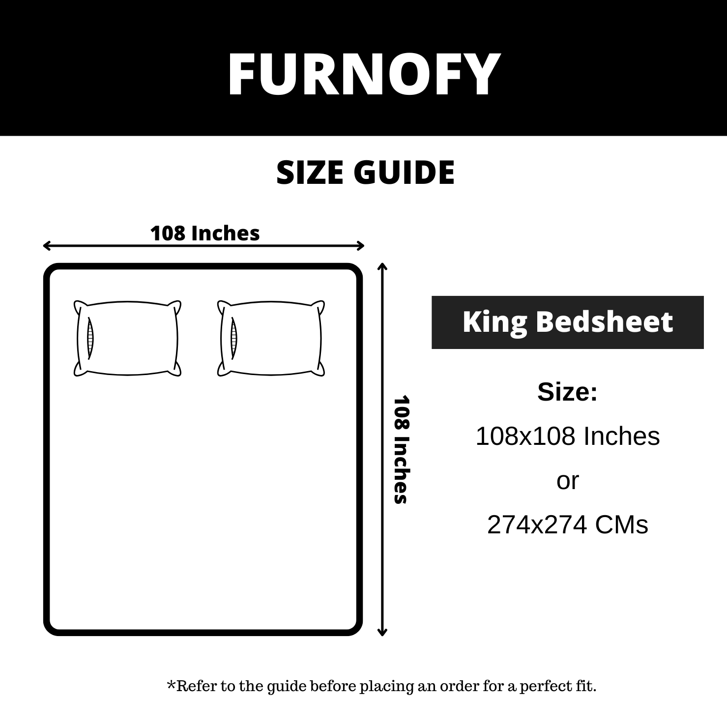 Furnofy 140 GSM Flat King Size Bedsheet (108 x 108 inches) with 2 Pillow Covers (18 x 27 inches) - Traditional Multicolors