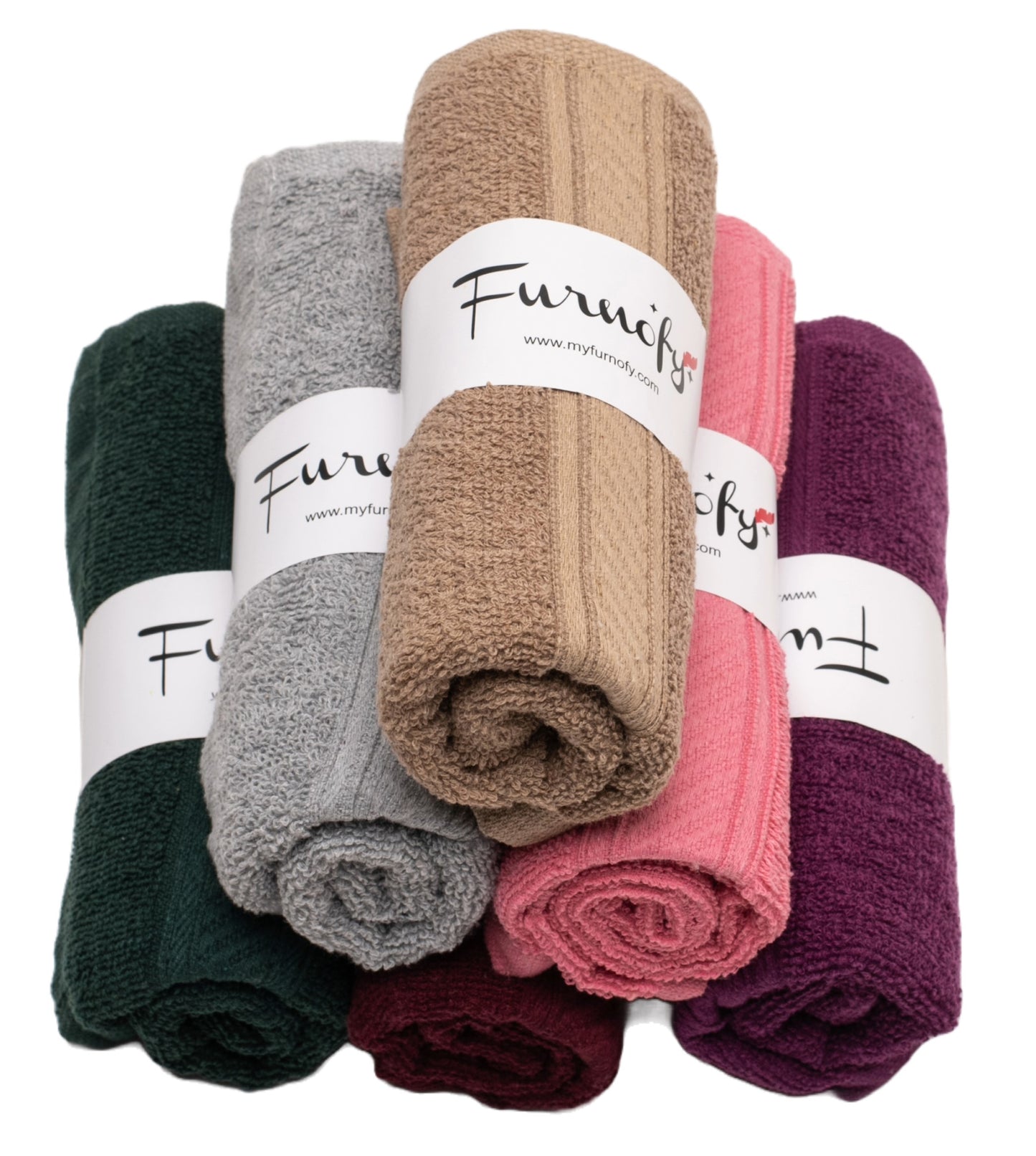 Furnofy 450 GSM Hand Towel Set of 6 Soft, Absorbent & Quick Dry Towel for Gym, Home, Kitchen, Pool, Travel - (40x60 cm, Multicolor)