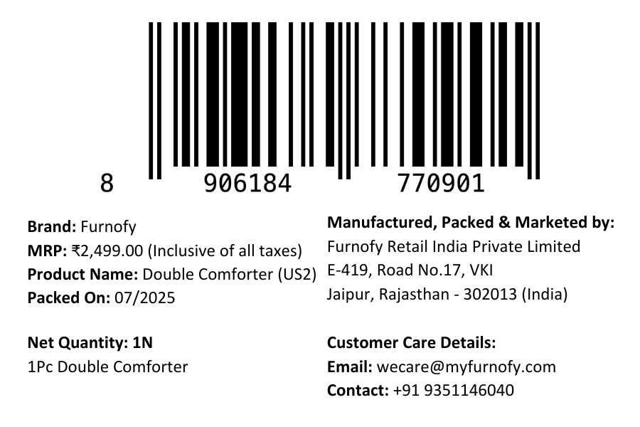 Furnofy 200 GSM Premium King Size Reversible Comforter/Quilt (220x224 cm) - Microfiber, Pack of 1