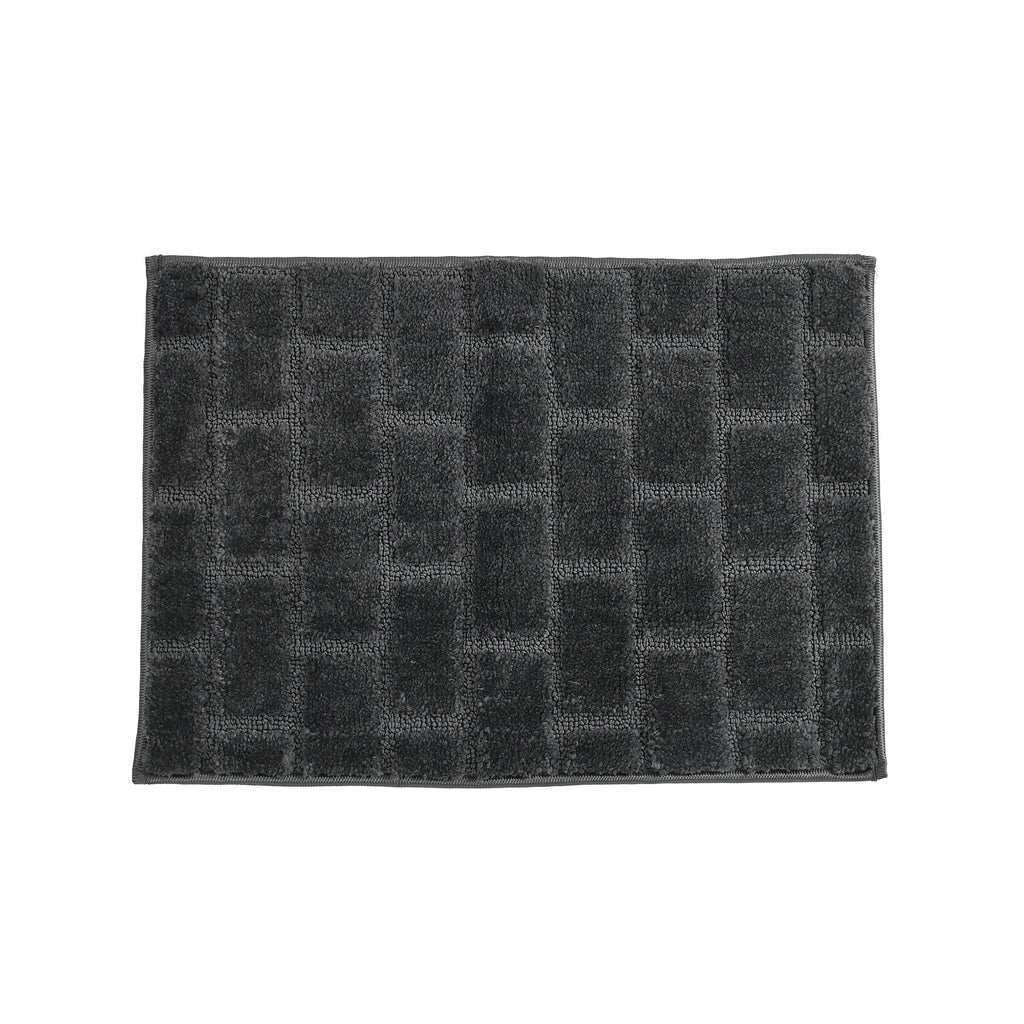 Furnofy Antiskid Lightweight Fluffy Doormats (Pack of 1, 40x60 CMs) - Dark Grey
